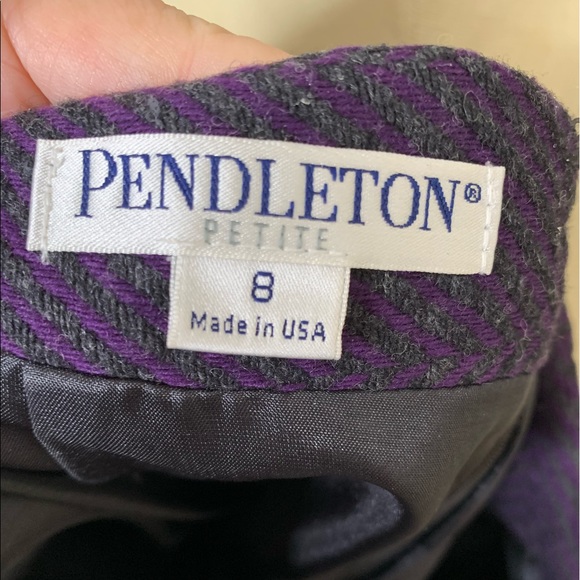 PENDLETON Herringbone Wool Jkt/Skirt Suit Sz 8 - Picture 14 of 16
